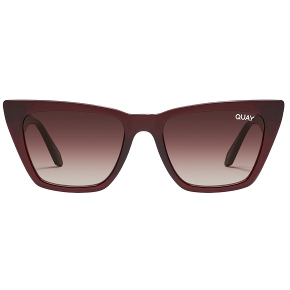 QUAY Call The Shots Sunglasses Polarized Chocolate Frame Brown Gradient Lens NWT - Picture 2 of 8